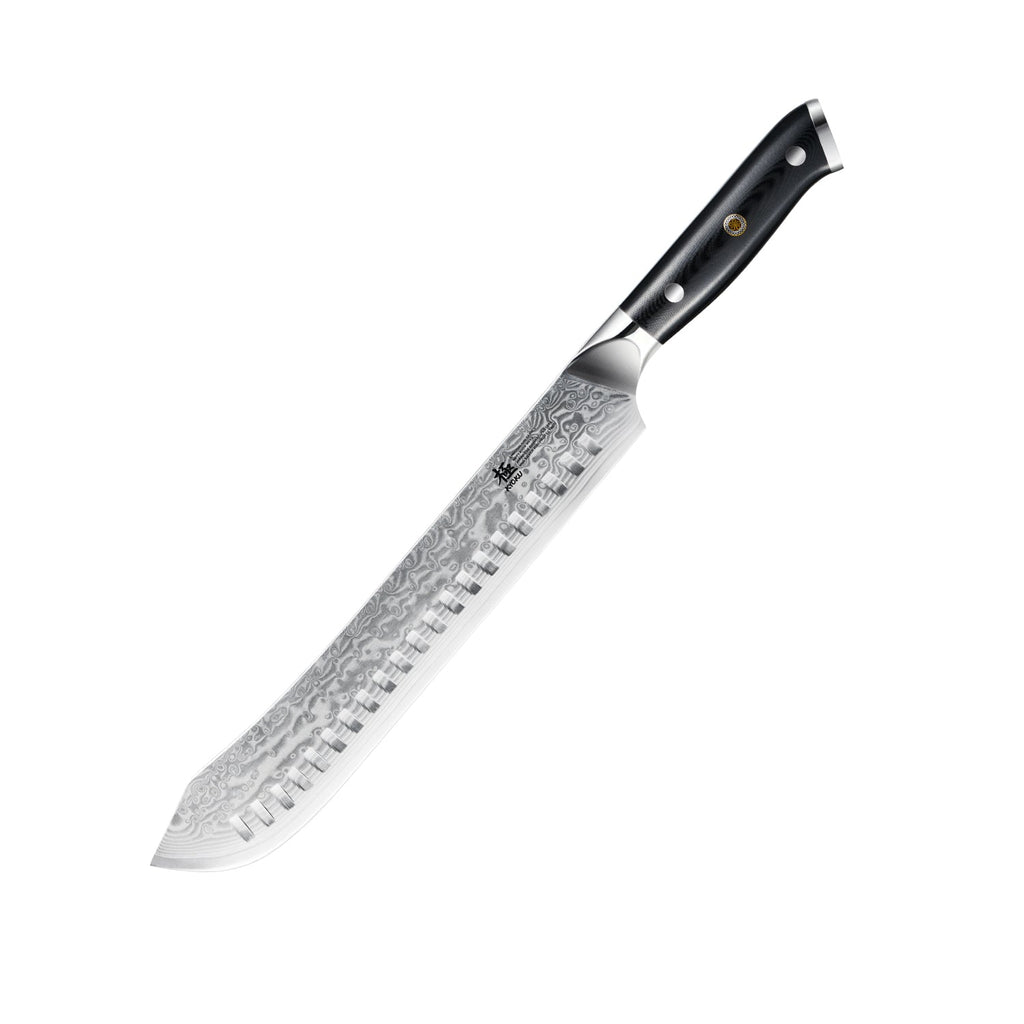 10″ Bullnose Butcher Knife VG10 Steel with Silver-ion Coating  | Gin Series