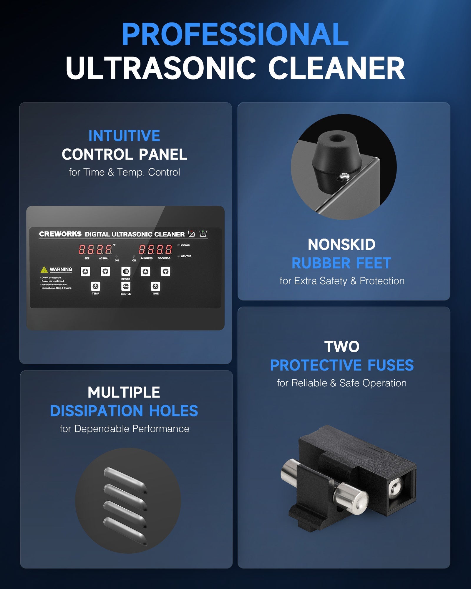 Ultrasonic Cleaning: Professional Ultrasonic Machine with Heater, Timer, and Dual Mode 10L