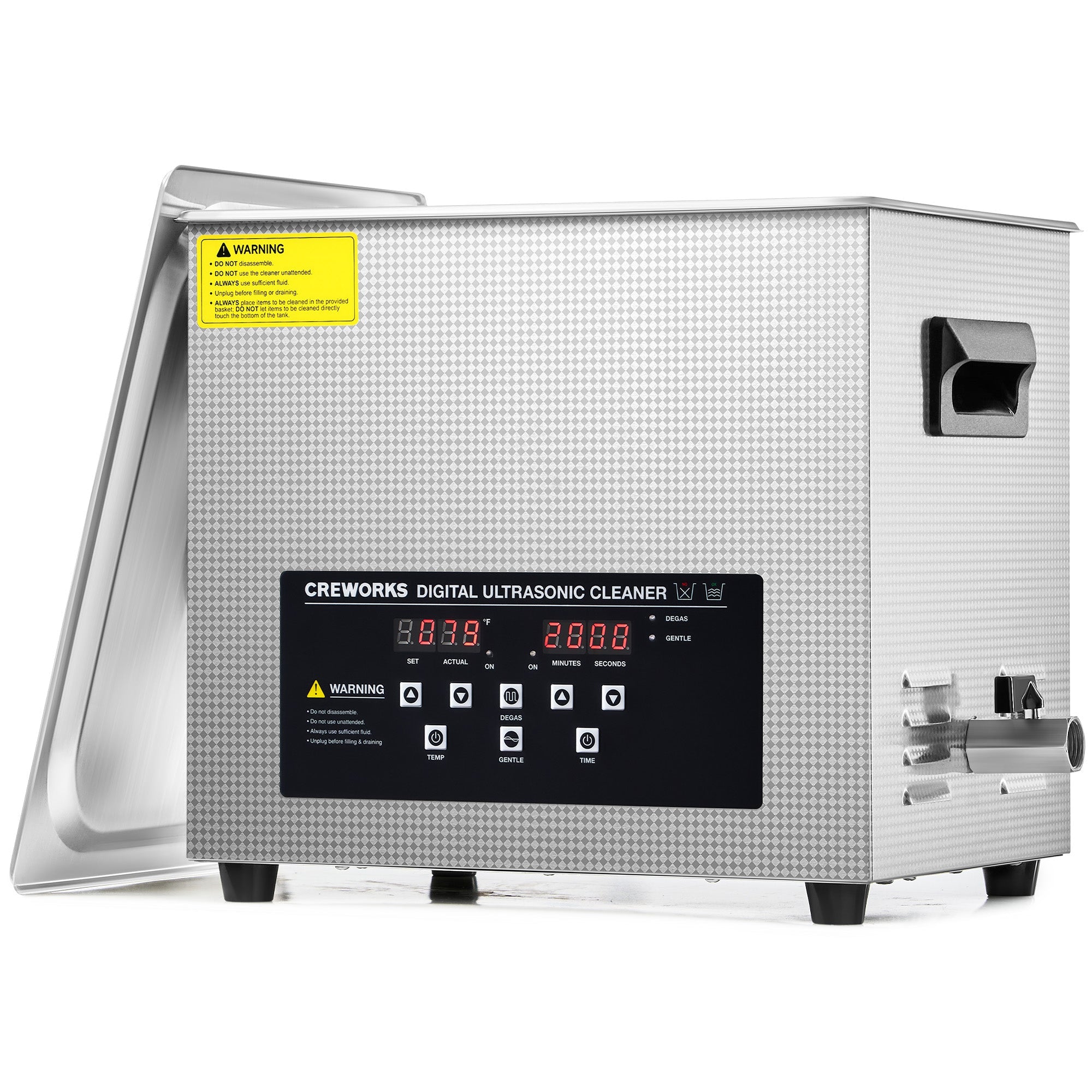 240W Ultrasonic Cleaner with Digital Timer and 300W Heating Power 40kHz, 10L