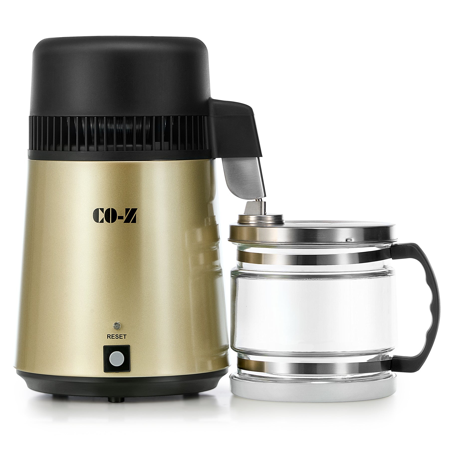 CO-Z Water Distiller, Gold Stainless Steel Countertop Machine
