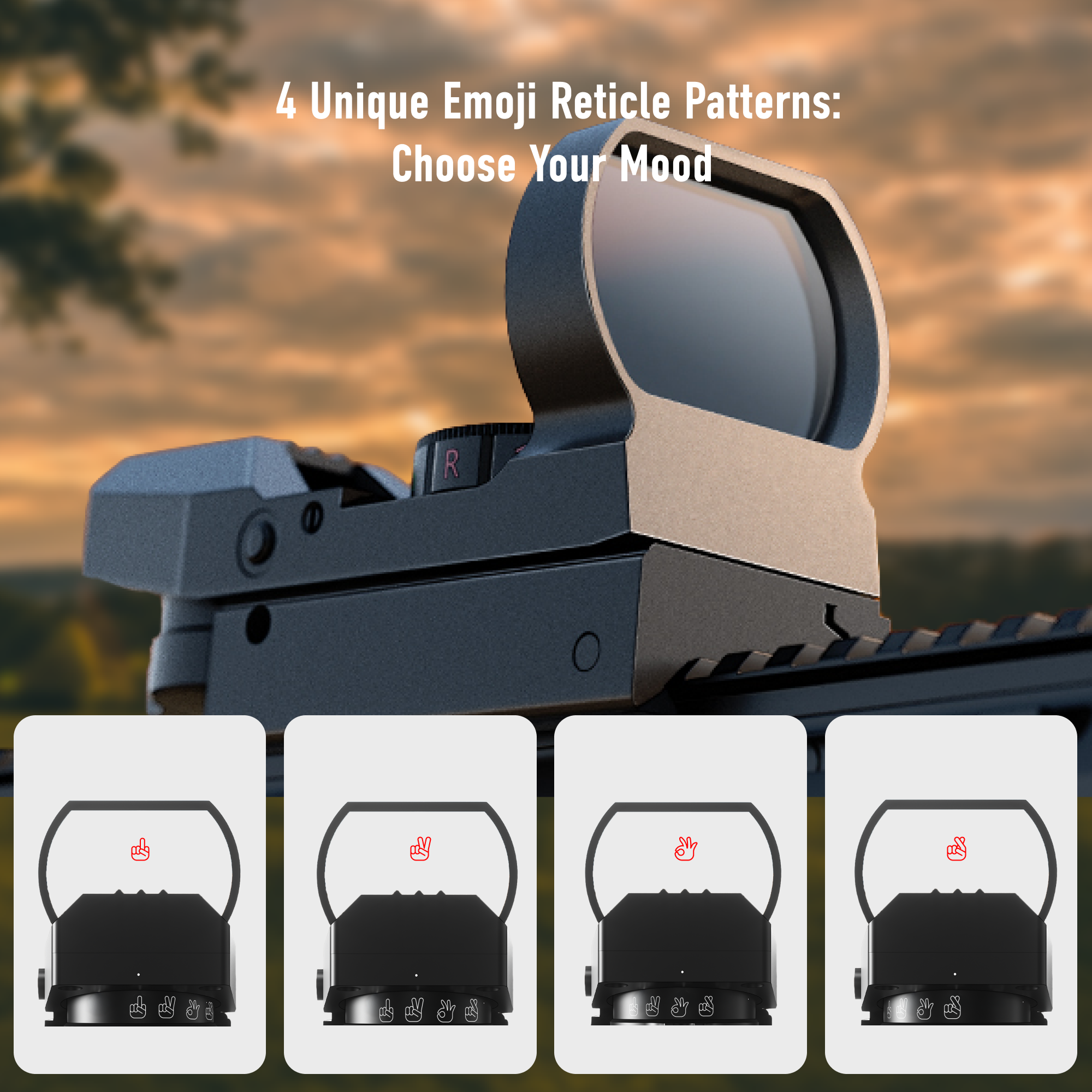 Pinty Nova 4-in-1 Hand Gesture Reticle Dot Sight