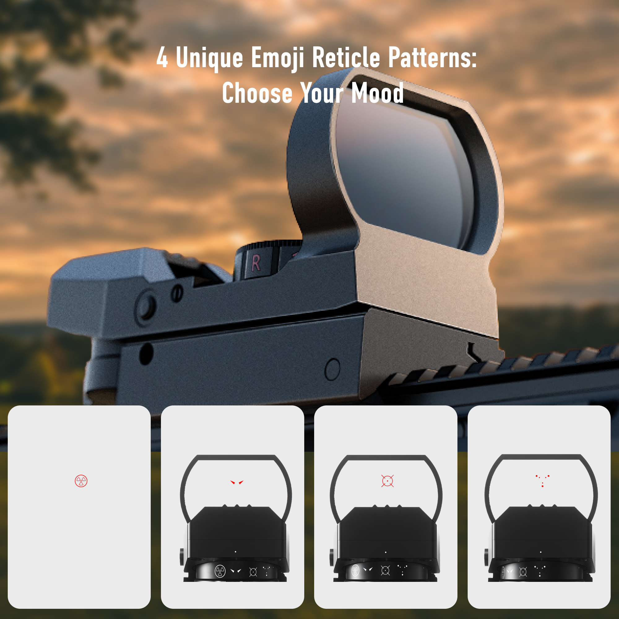 Pinty Nova 4-in-1 Tactical Reticle Dot Sight