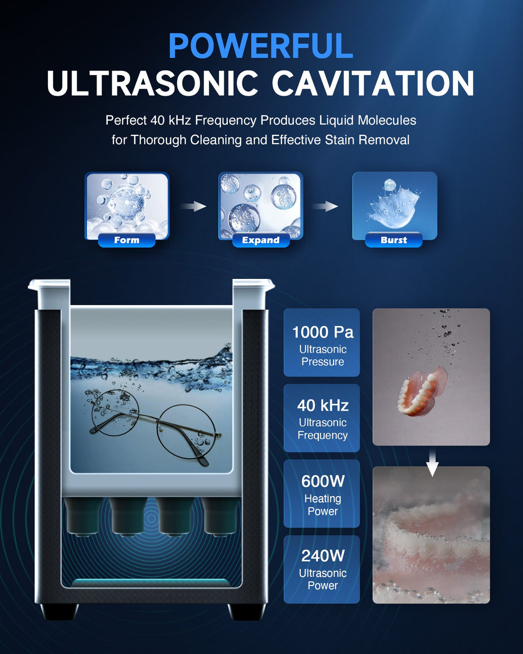 Ultrasonic Cleaning: Professional Ultrasonic Machine with Heater, Timer, and Dual Mode 10L