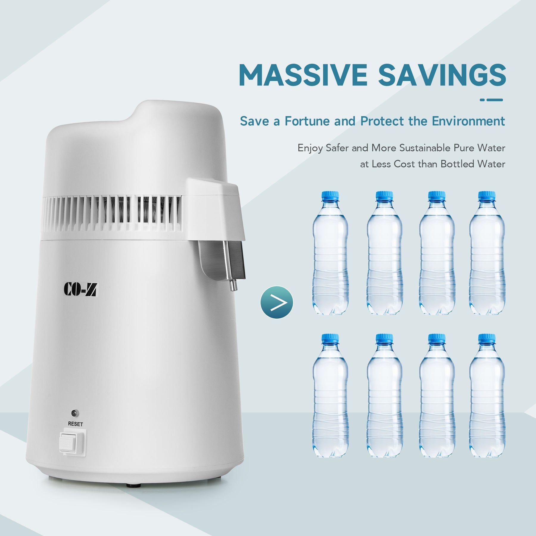 CO-Z 6L Water Distiller, 1.6 Gal Countertop Pure Water Machine