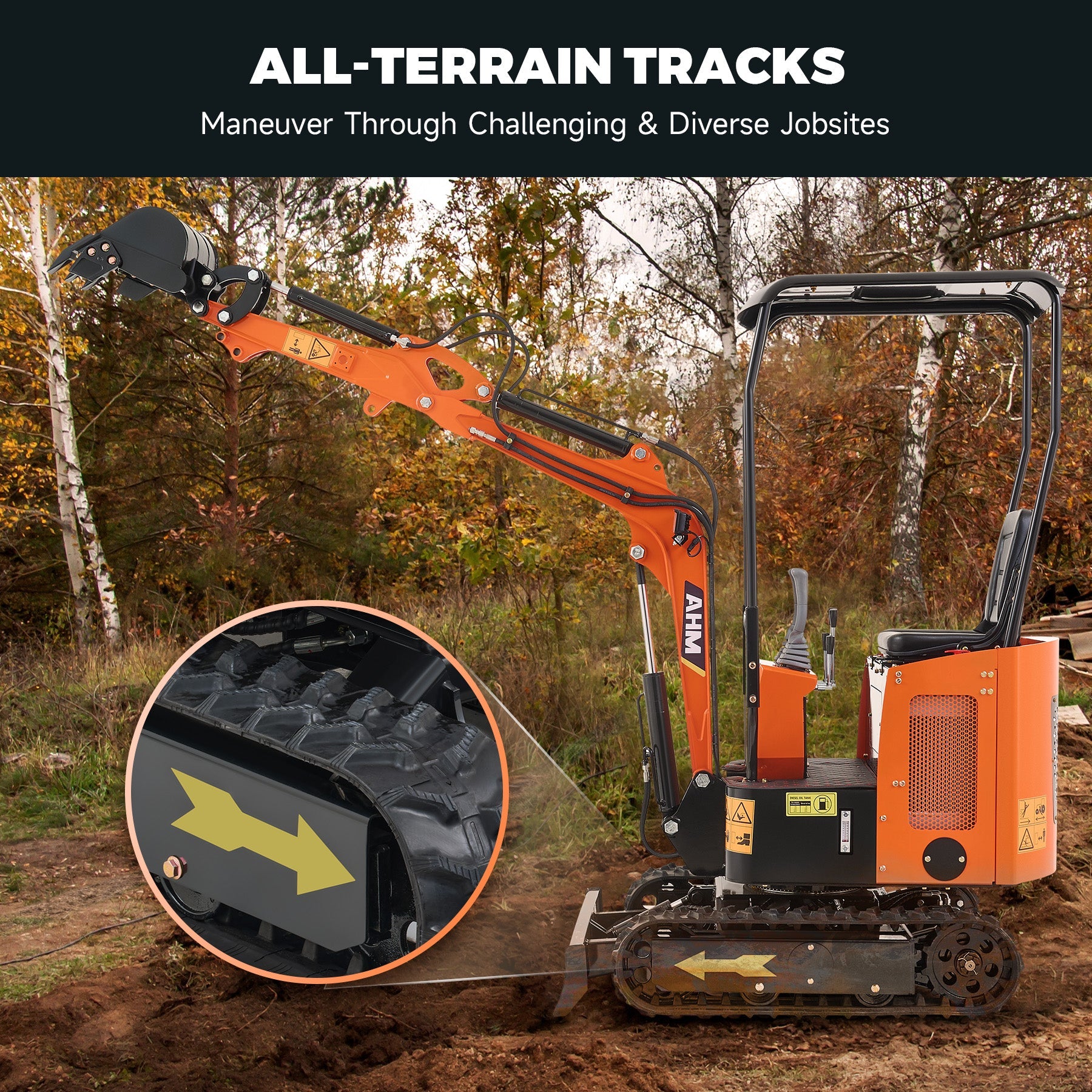 AHM AX-15 | 13.8 HP Kubota Engine Mini Excavator