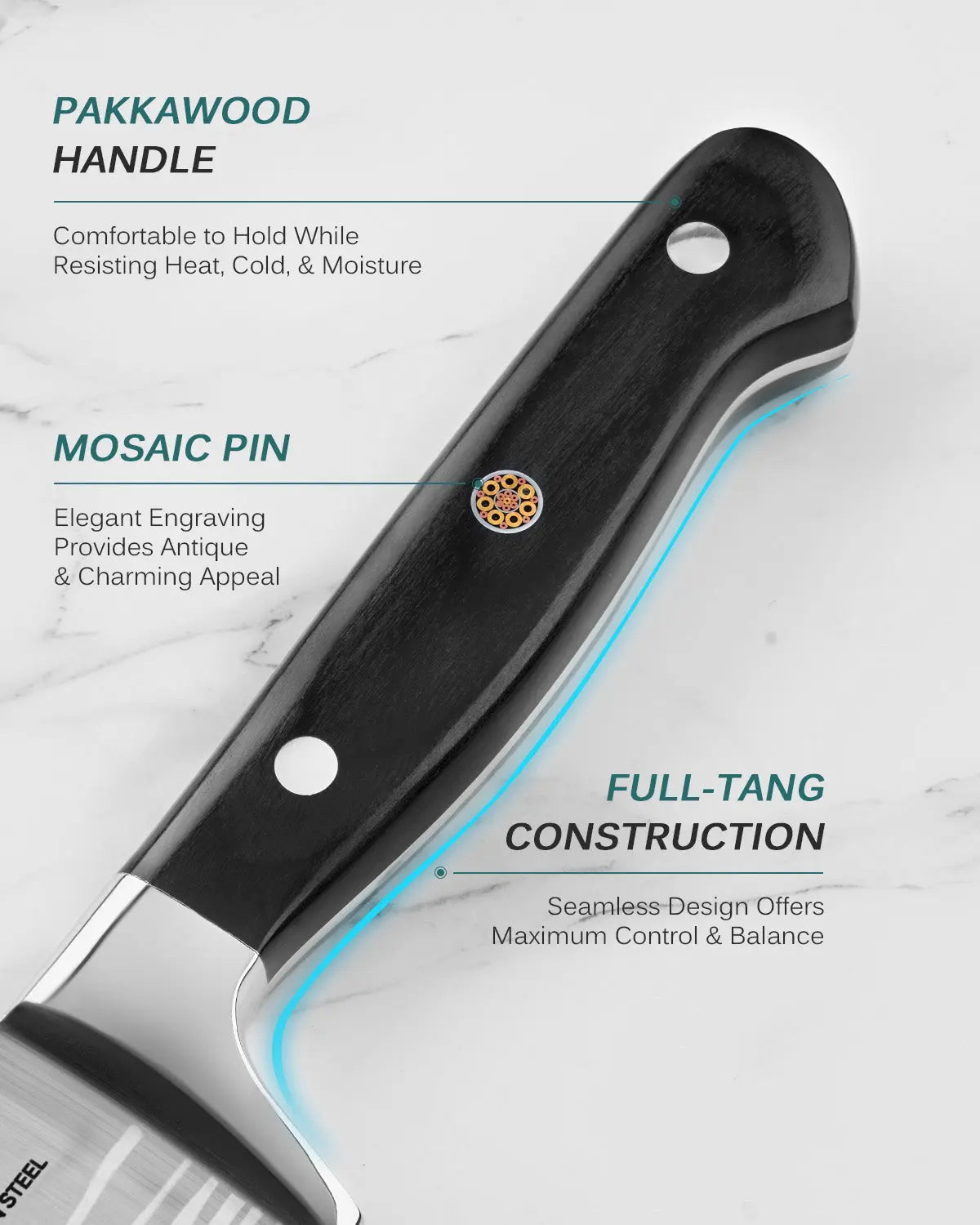 8" Chef Knife with Sharpening Stone | Samurai Series