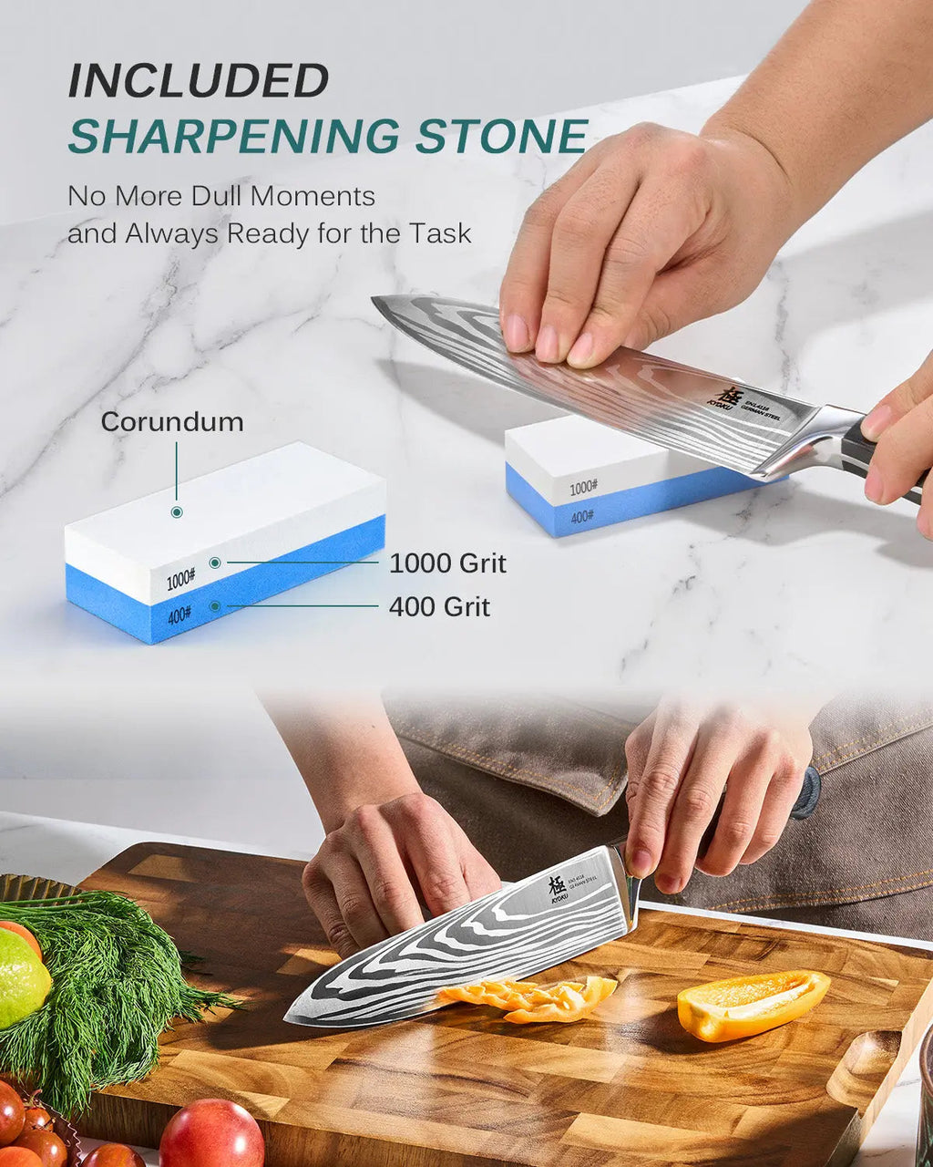 8" Chef Knife with Sharpening Stone | Samurai Series