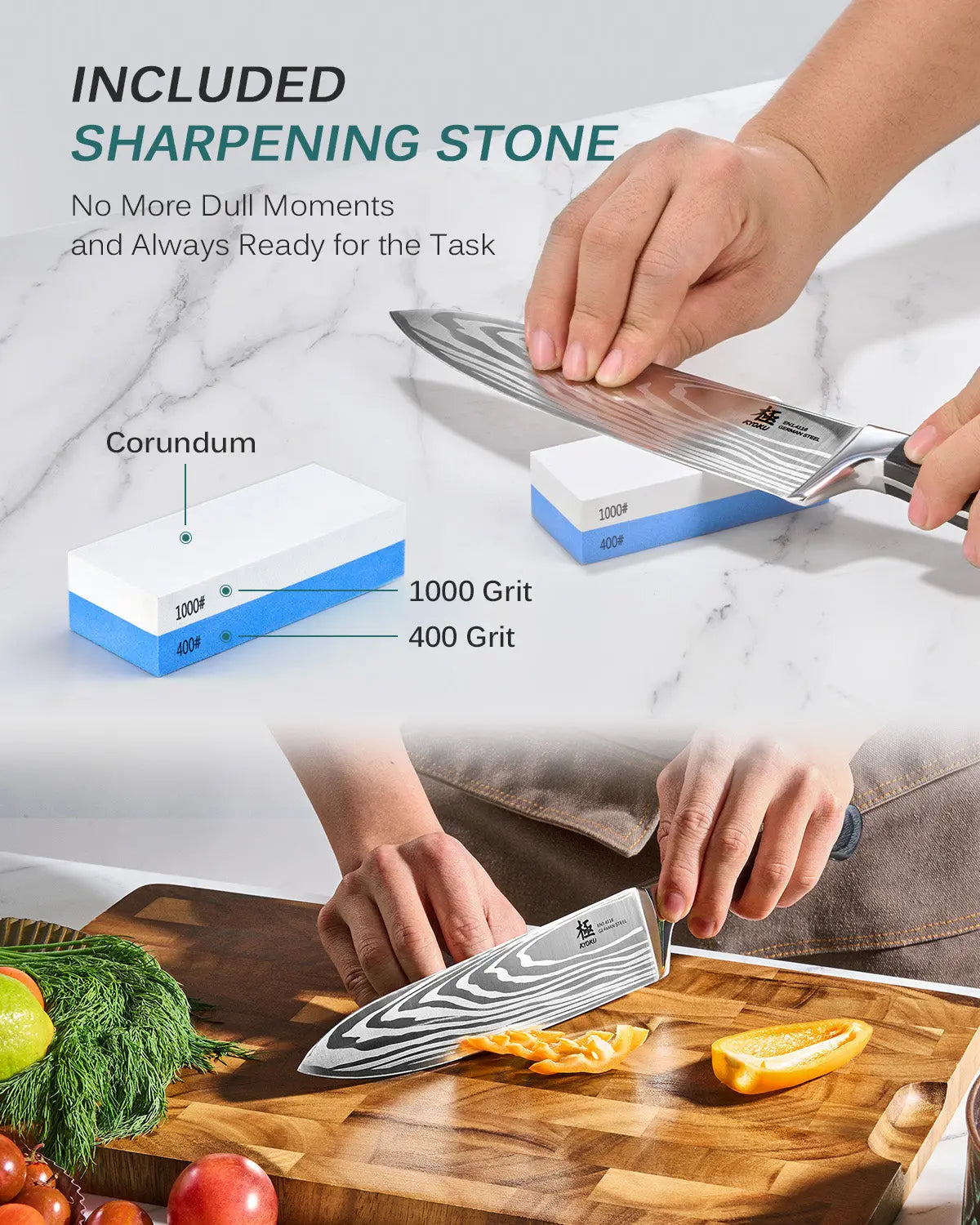 8" Chef Knife with Sharpening Stone | Samurai Series