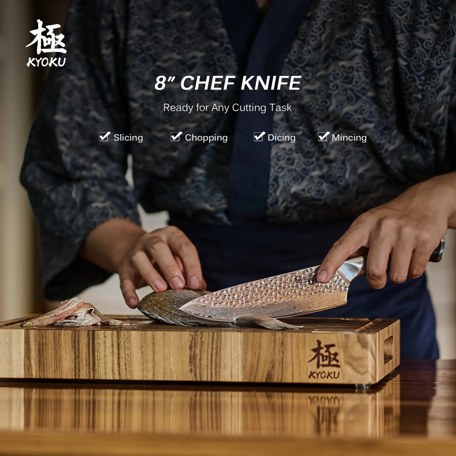 8" Gyuto Chef Knife VG10 Damascus Steel | Shogun Series