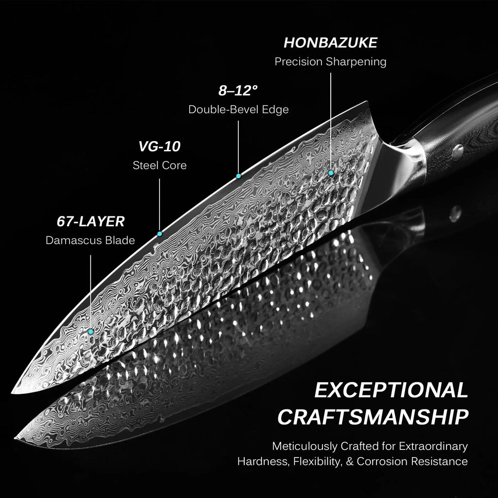 8" Gyuto Chef Knife VG10 Damascus Steel | Shogun Series