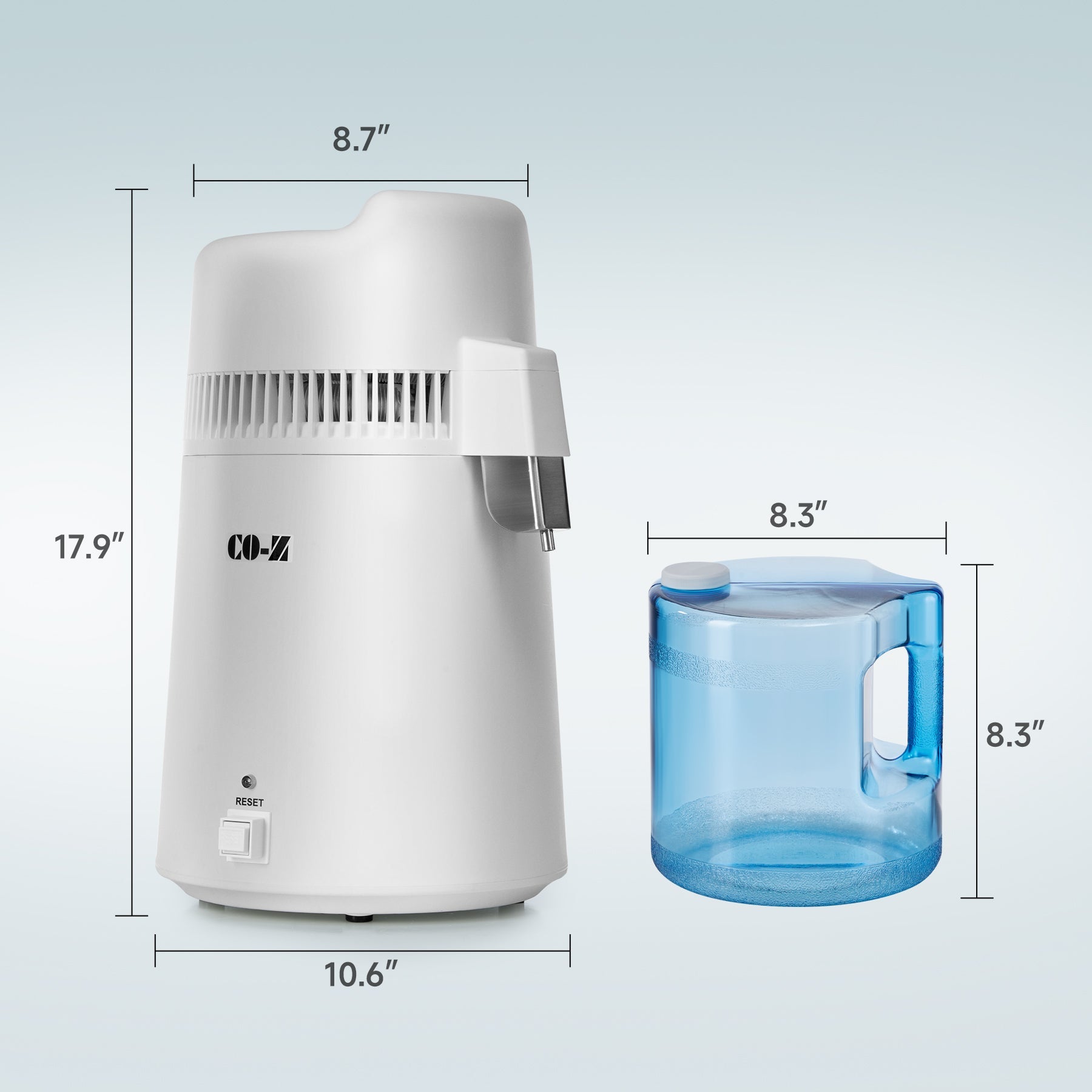 CO-Z 6L Water Distiller, 1.6 Gal Countertop Pure Water Machine
