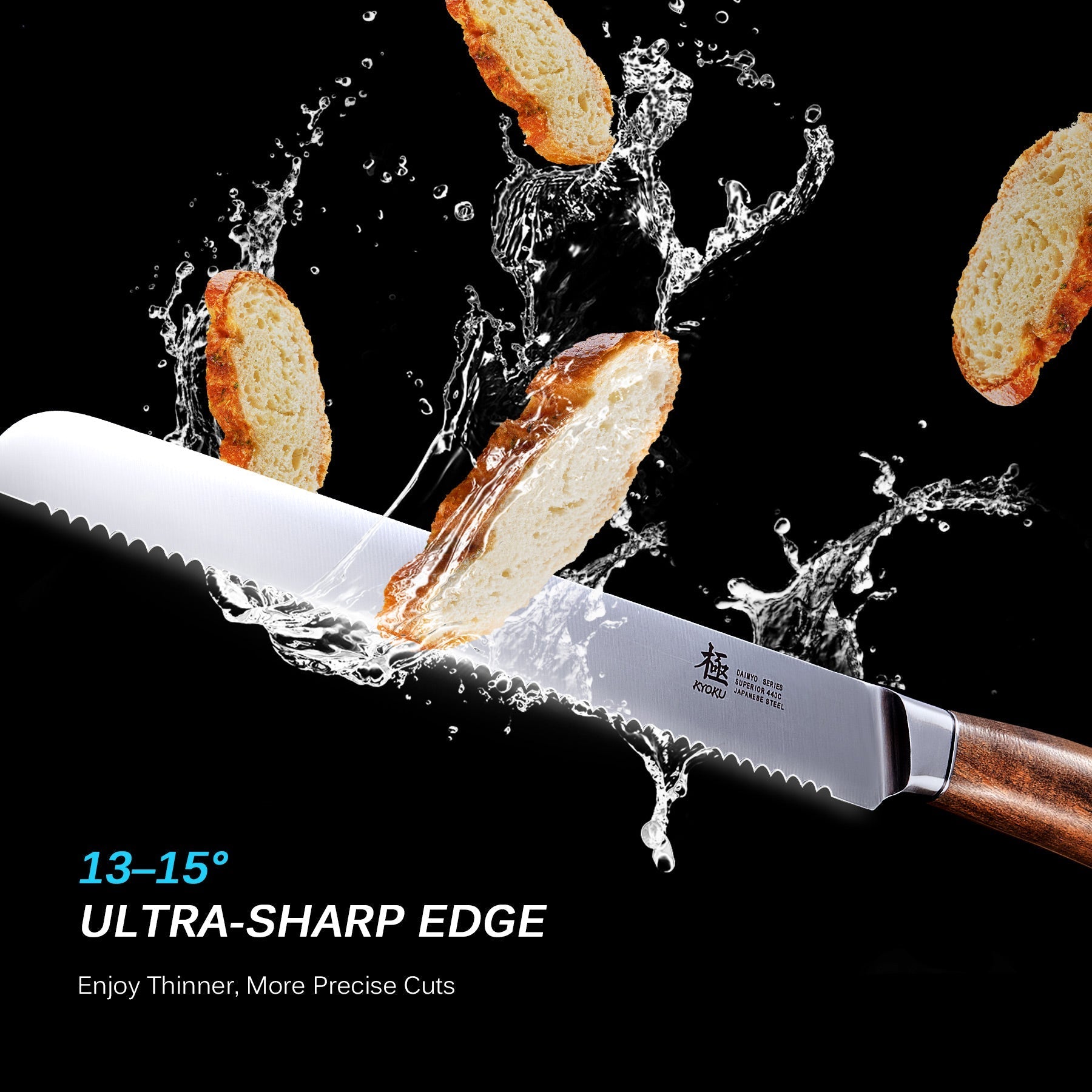 10" Bread Knife 440C Steel  | Daimyo Series