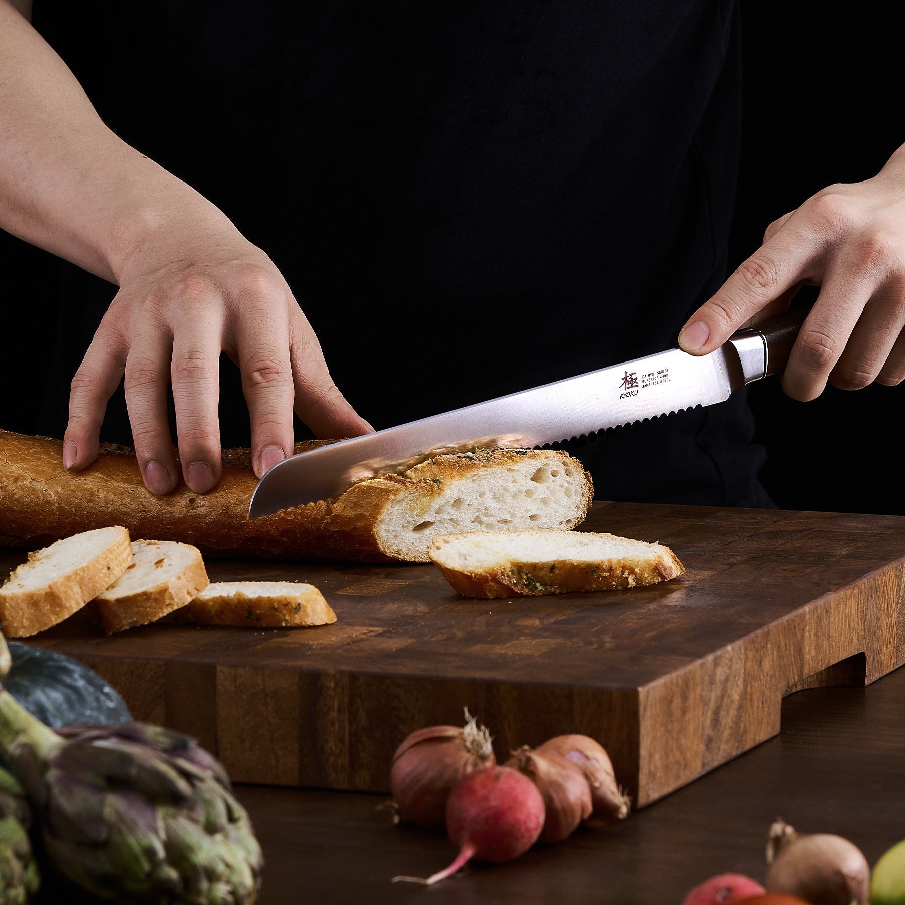 10" Bread Knife 440C Steel  | Daimyo Series