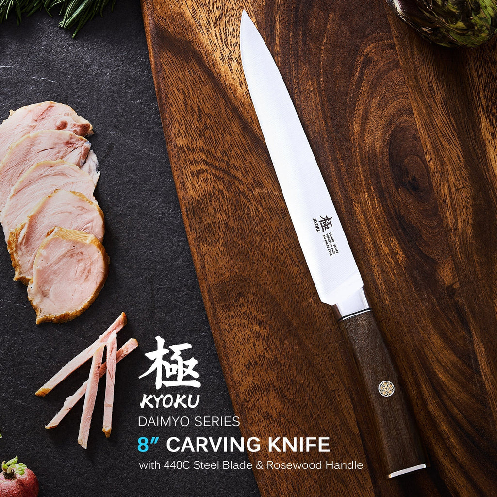 Carving Knife with Fork 440C Steel | Daimyo Series