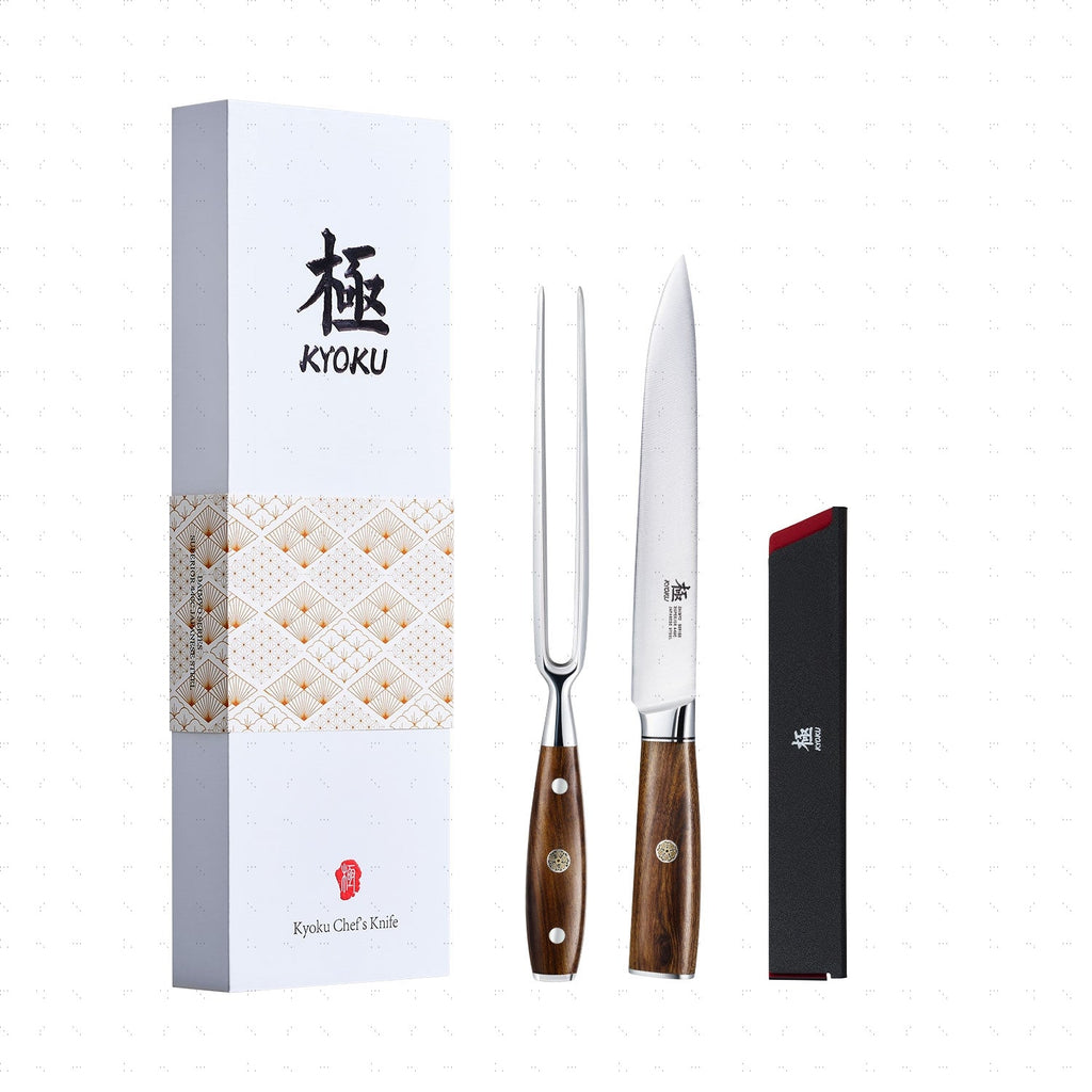 Carving Knife with Fork 440C Steel | Daimyo Series