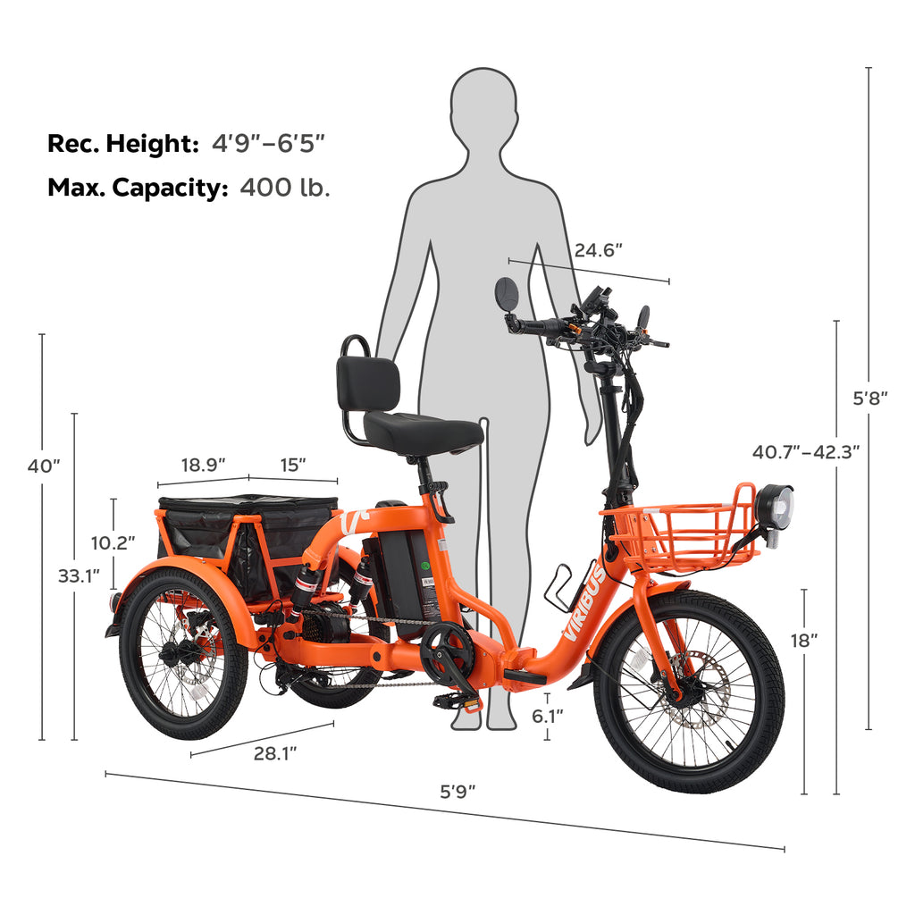 Viribus FC2 Folding Electric Tricycle