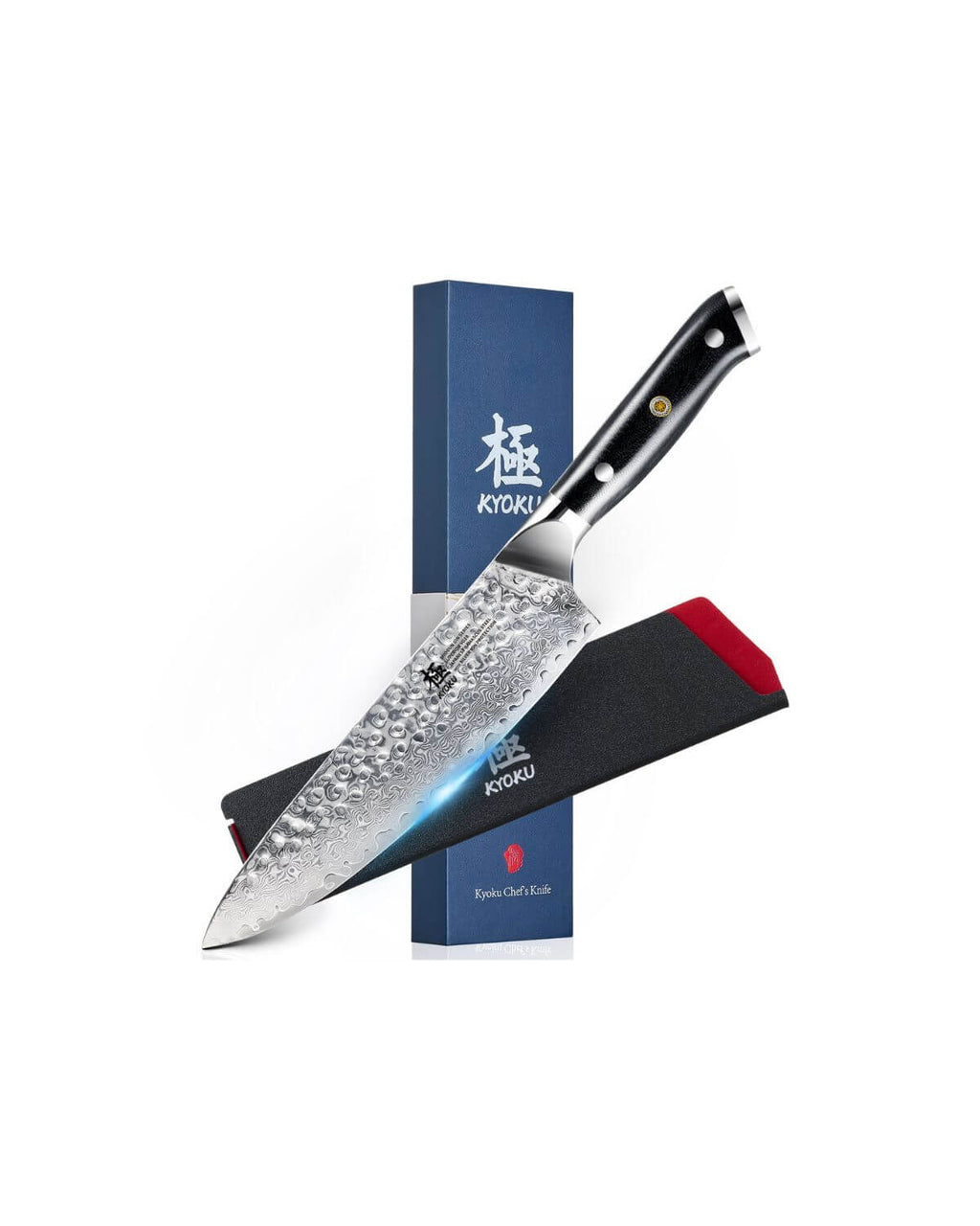 8" Gyuto Chef Knife VG10 Damascus Steel Silver-ion Coating | Gin Series