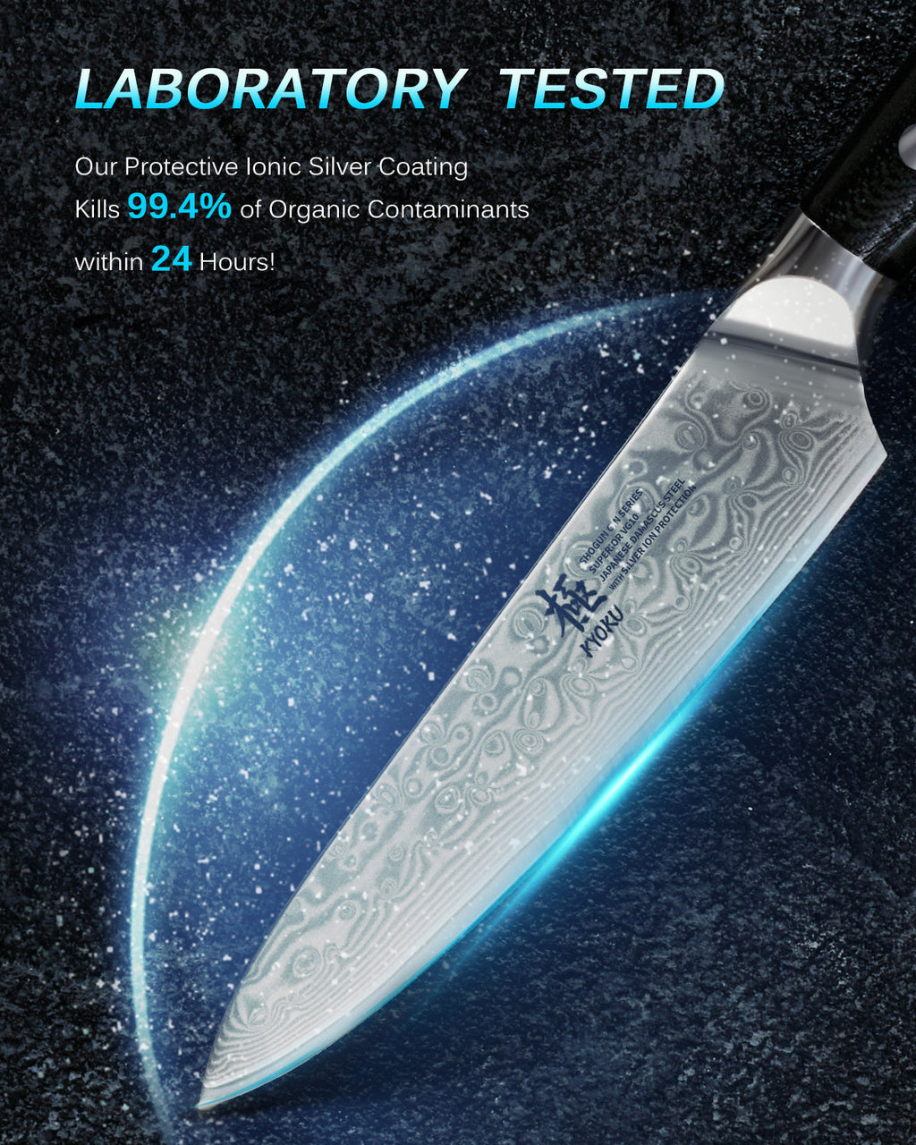 5" Japanese Utility Knife VG10 Damascus Steel with Silver Ion Blade | Gin Series
