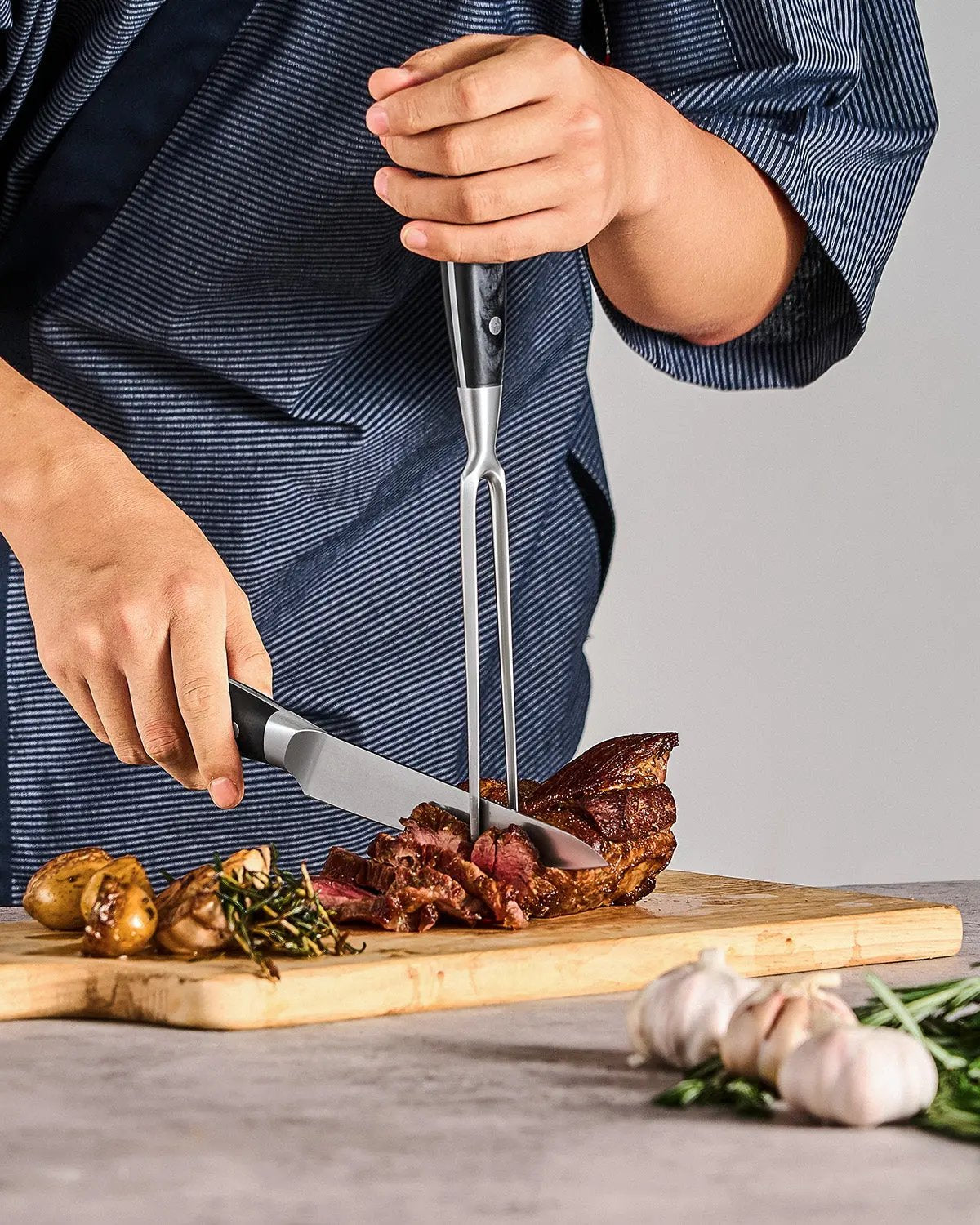 8" Carving Knife & Fork Set | Samurai Series