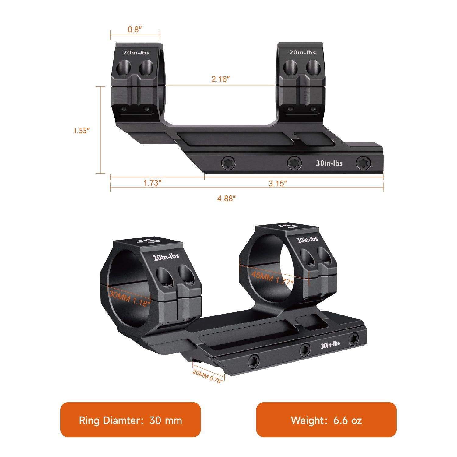 Gunnr Sleipnir 30-34 mm Cantilever Mount